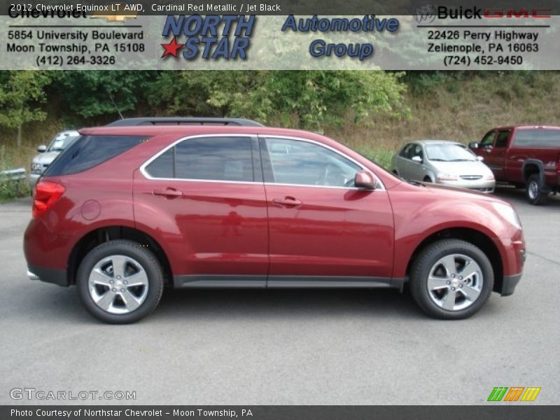 Cardinal Red Metallic / Jet Black 2012 Chevrolet Equinox LT AWD