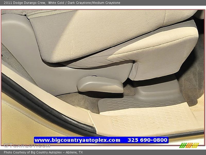 White Gold / Dark Graystone/Medium Graystone 2011 Dodge Durango Crew