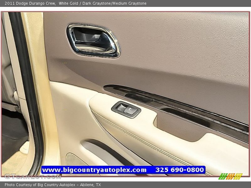 White Gold / Dark Graystone/Medium Graystone 2011 Dodge Durango Crew