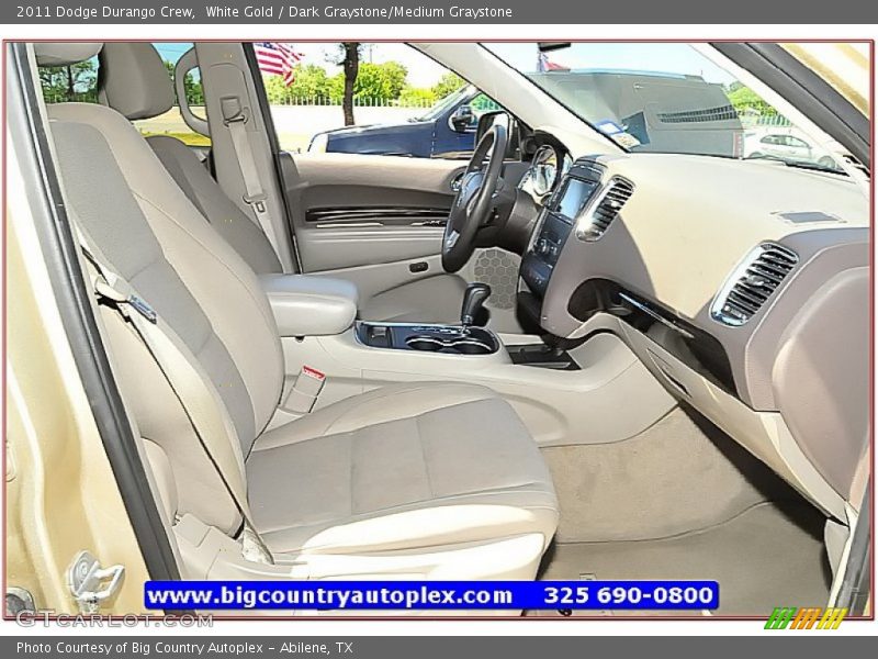 White Gold / Dark Graystone/Medium Graystone 2011 Dodge Durango Crew