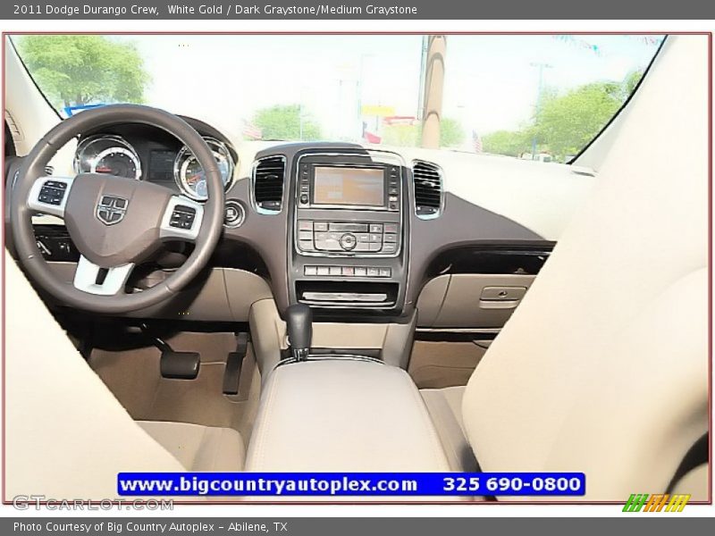 White Gold / Dark Graystone/Medium Graystone 2011 Dodge Durango Crew