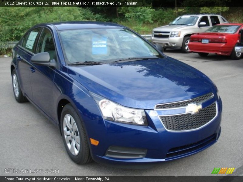 Blue Topaz Metallic / Jet Black/Medium Titanium 2012 Chevrolet Cruze LS