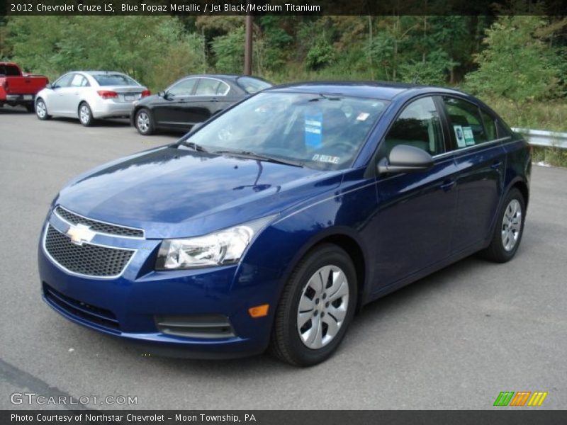 Blue Topaz Metallic / Jet Black/Medium Titanium 2012 Chevrolet Cruze LS