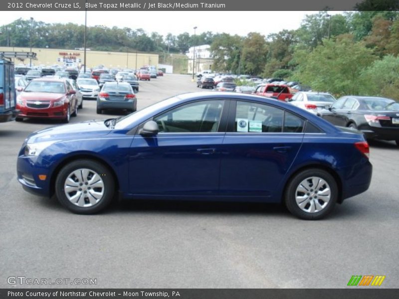 Blue Topaz Metallic / Jet Black/Medium Titanium 2012 Chevrolet Cruze LS