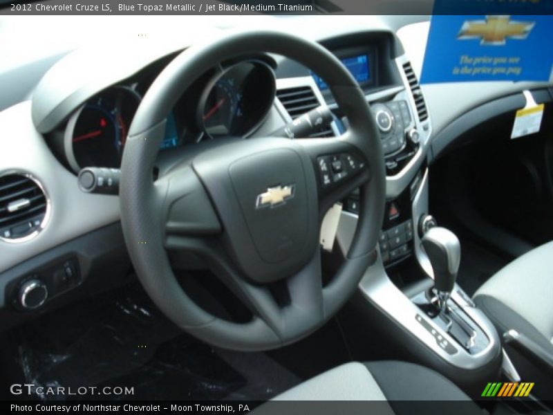 Blue Topaz Metallic / Jet Black/Medium Titanium 2012 Chevrolet Cruze LS