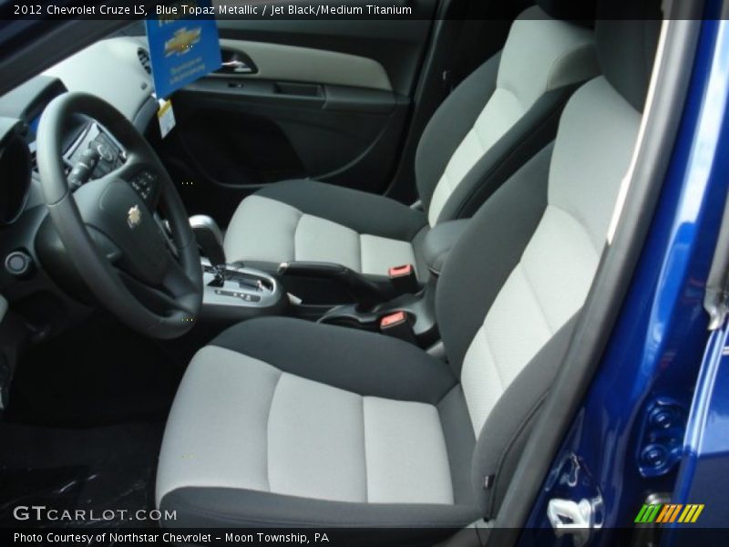 Blue Topaz Metallic / Jet Black/Medium Titanium 2012 Chevrolet Cruze LS