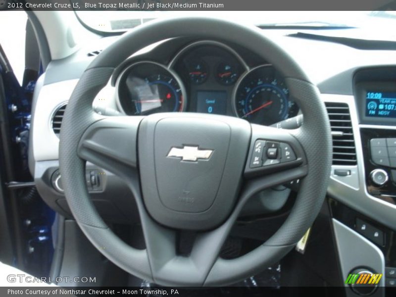 Blue Topaz Metallic / Jet Black/Medium Titanium 2012 Chevrolet Cruze LS