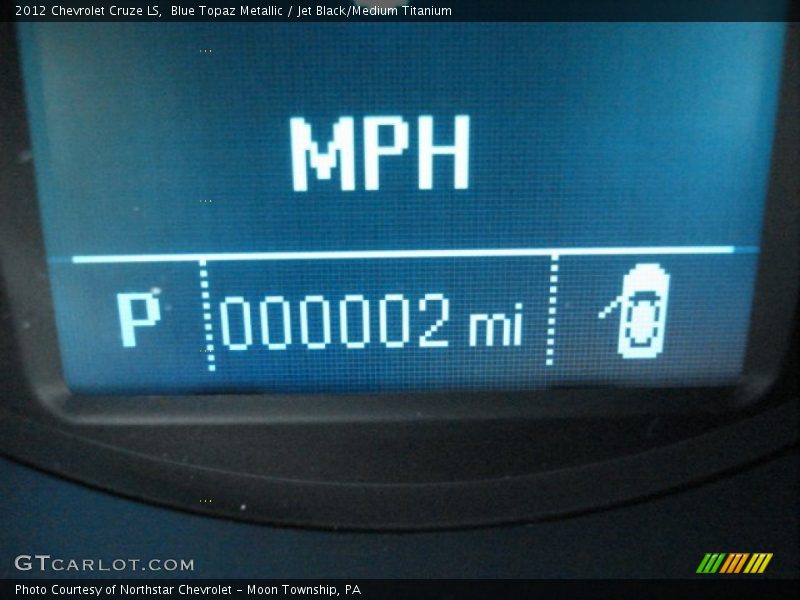 Blue Topaz Metallic / Jet Black/Medium Titanium 2012 Chevrolet Cruze LS
