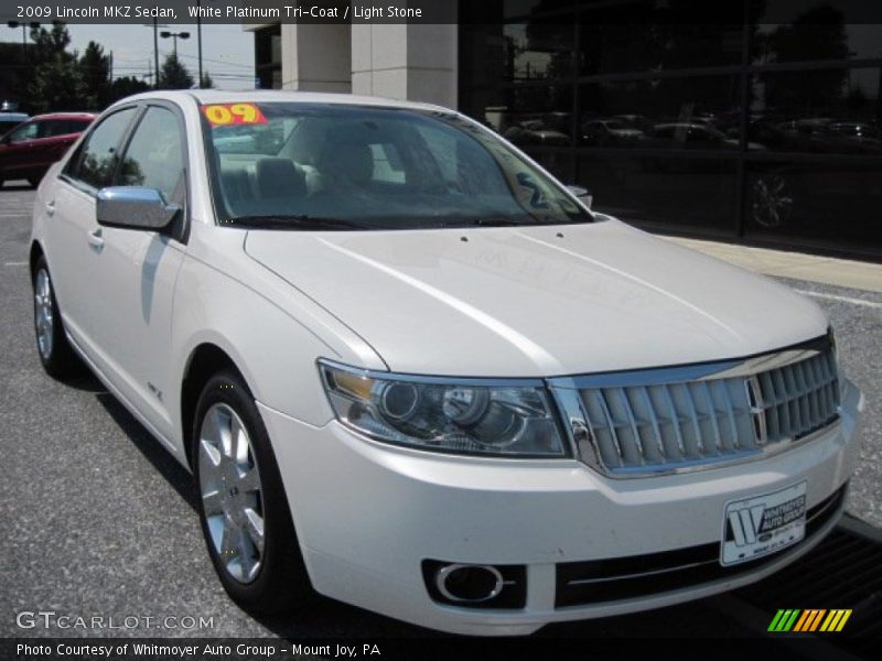 White Platinum Tri-Coat / Light Stone 2009 Lincoln MKZ Sedan