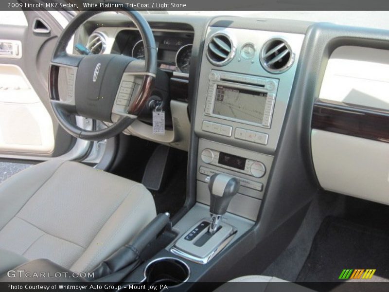 White Platinum Tri-Coat / Light Stone 2009 Lincoln MKZ Sedan