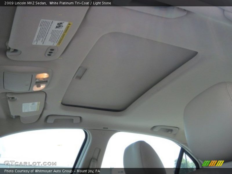 White Platinum Tri-Coat / Light Stone 2009 Lincoln MKZ Sedan