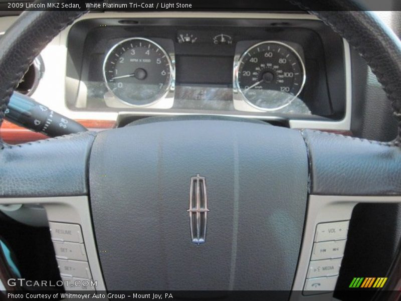 White Platinum Tri-Coat / Light Stone 2009 Lincoln MKZ Sedan