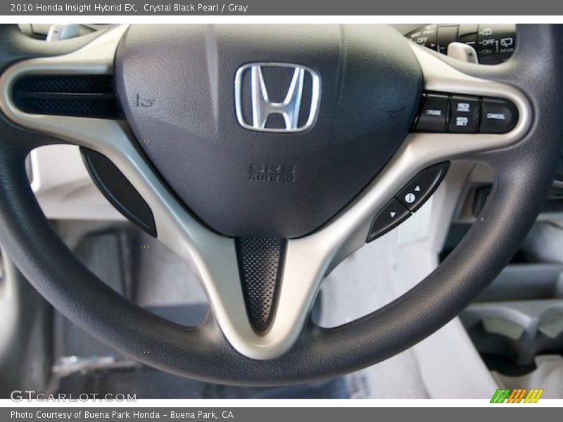 Crystal Black Pearl / Gray 2010 Honda Insight Hybrid EX