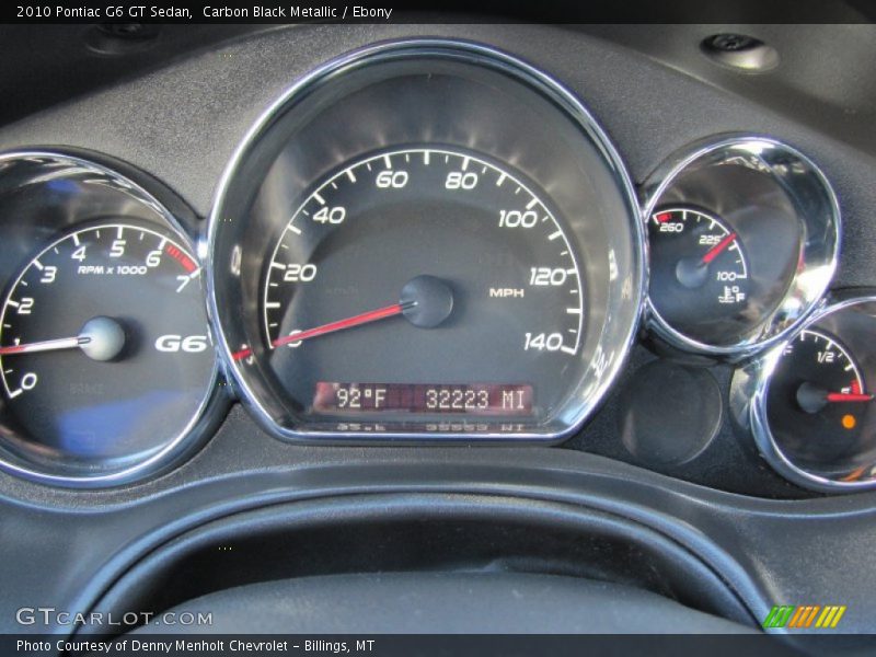 Carbon Black Metallic / Ebony 2010 Pontiac G6 GT Sedan