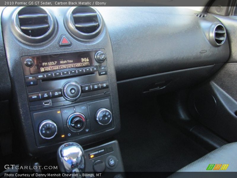 Carbon Black Metallic / Ebony 2010 Pontiac G6 GT Sedan