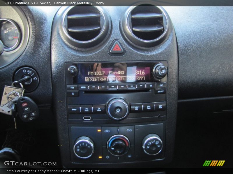 Carbon Black Metallic / Ebony 2010 Pontiac G6 GT Sedan