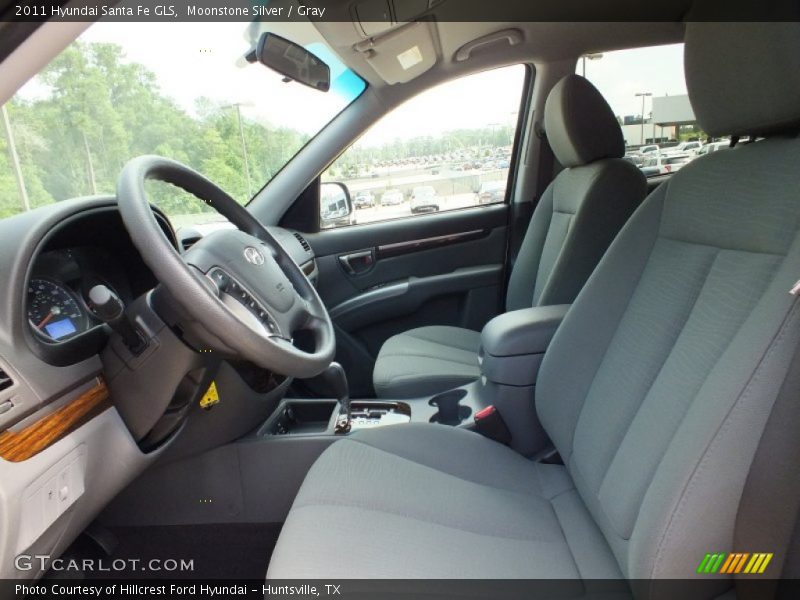 Moonstone Silver / Gray 2011 Hyundai Santa Fe GLS