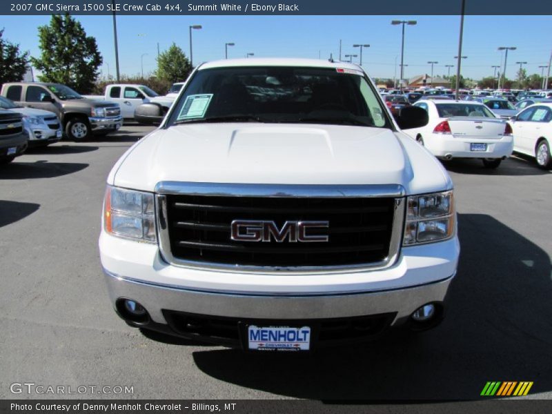 Summit White / Ebony Black 2007 GMC Sierra 1500 SLE Crew Cab 4x4