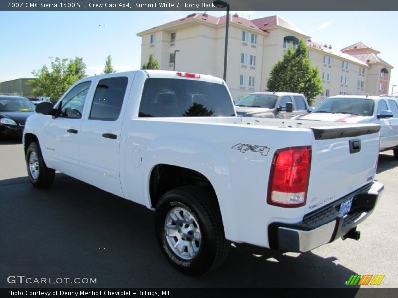 Summit White / Ebony Black 2007 GMC Sierra 1500 SLE Crew Cab 4x4