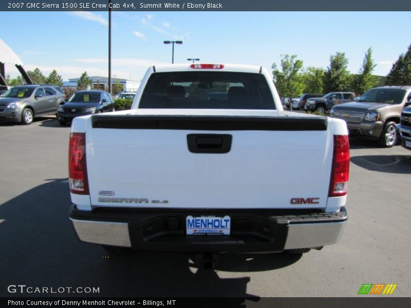 Summit White / Ebony Black 2007 GMC Sierra 1500 SLE Crew Cab 4x4
