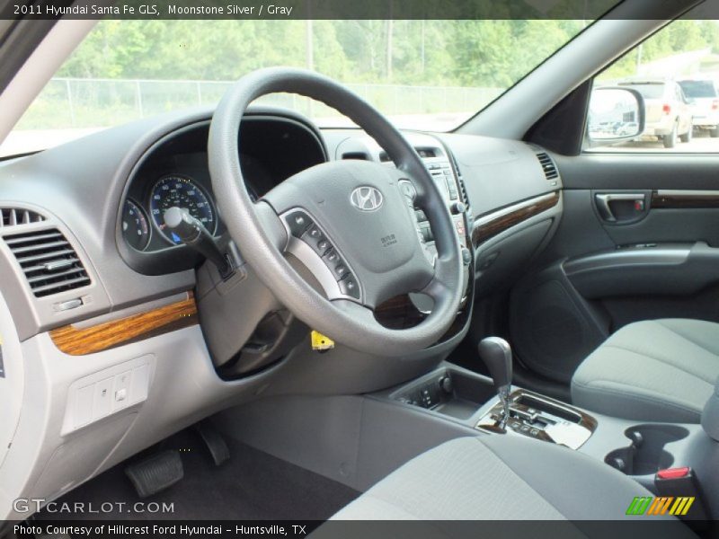 Moonstone Silver / Gray 2011 Hyundai Santa Fe GLS