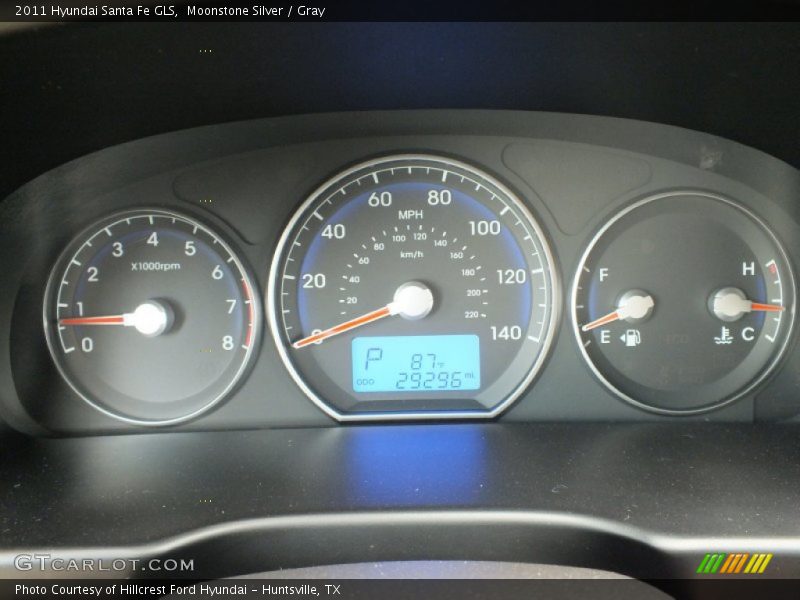Moonstone Silver / Gray 2011 Hyundai Santa Fe GLS