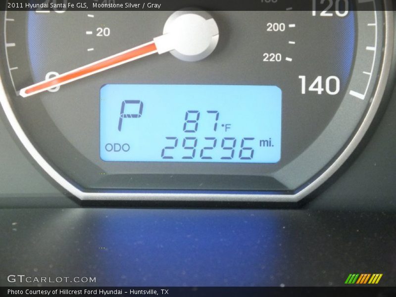Moonstone Silver / Gray 2011 Hyundai Santa Fe GLS