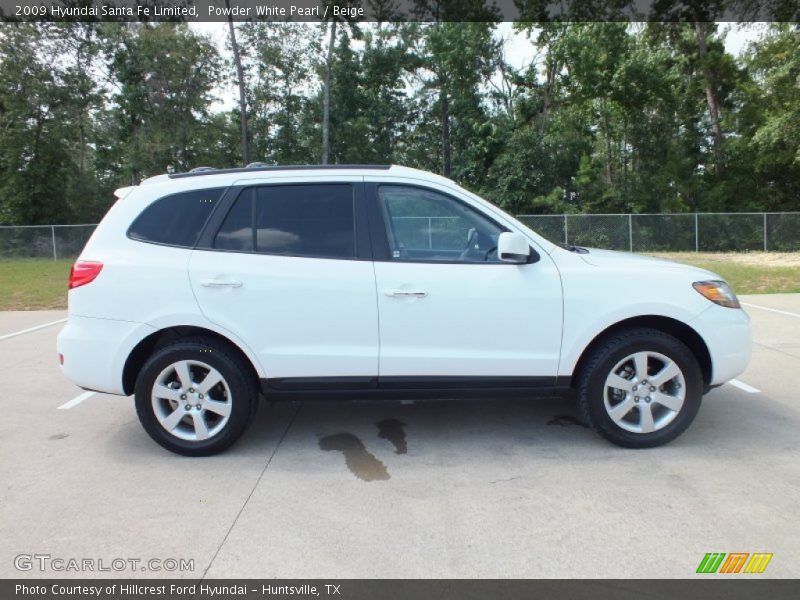 Powder White Pearl / Beige 2009 Hyundai Santa Fe Limited