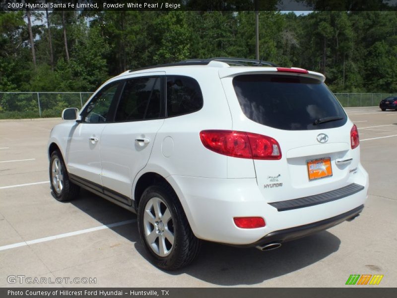 Powder White Pearl / Beige 2009 Hyundai Santa Fe Limited