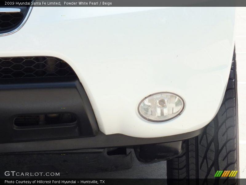 Powder White Pearl / Beige 2009 Hyundai Santa Fe Limited