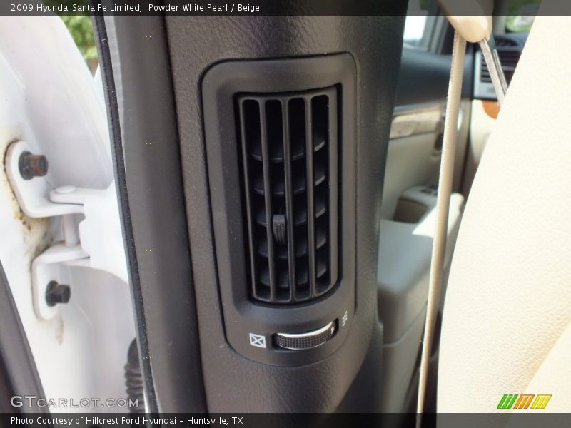 Powder White Pearl / Beige 2009 Hyundai Santa Fe Limited