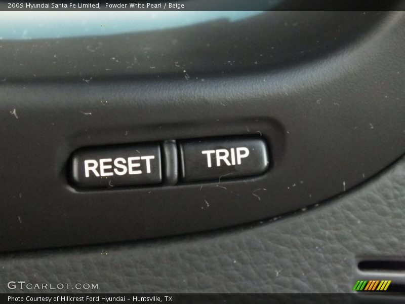 Powder White Pearl / Beige 2009 Hyundai Santa Fe Limited