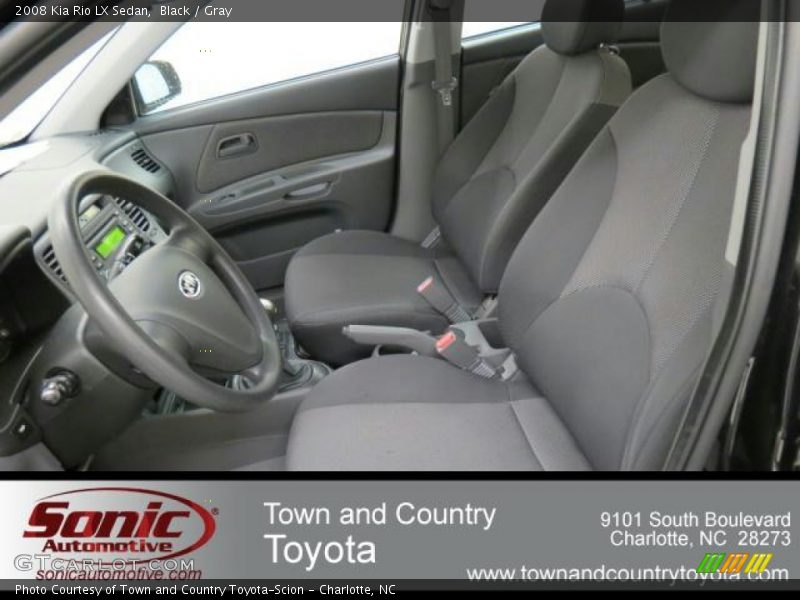 Black / Gray 2008 Kia Rio LX Sedan