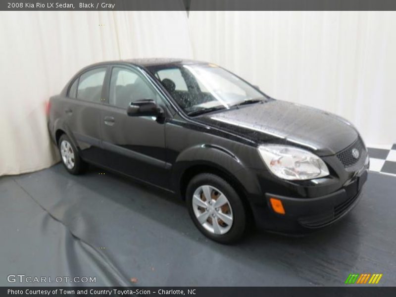 Black / Gray 2008 Kia Rio LX Sedan