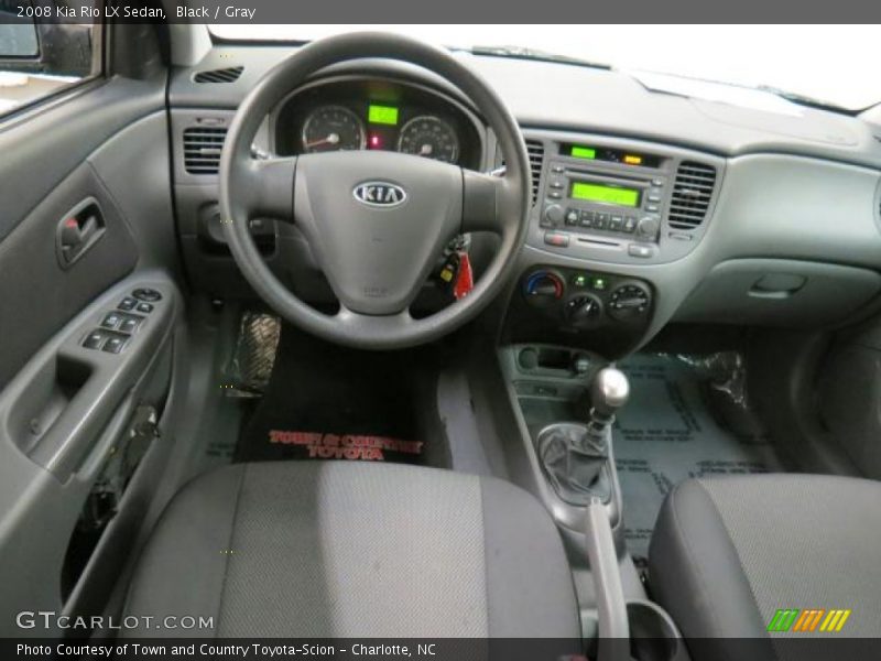Black / Gray 2008 Kia Rio LX Sedan