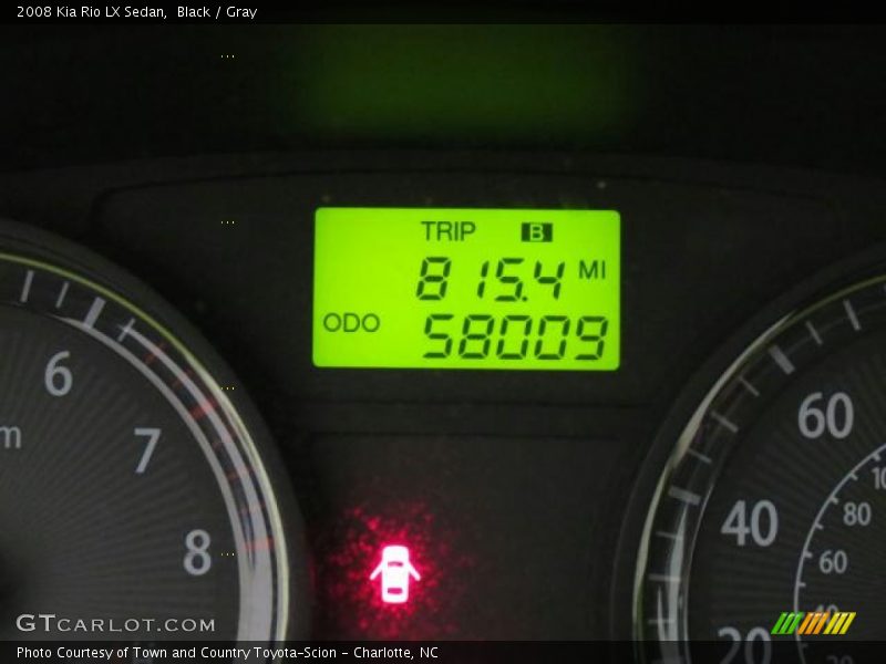 Black / Gray 2008 Kia Rio LX Sedan
