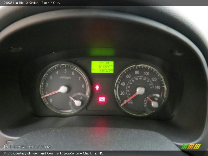 Black / Gray 2008 Kia Rio LX Sedan