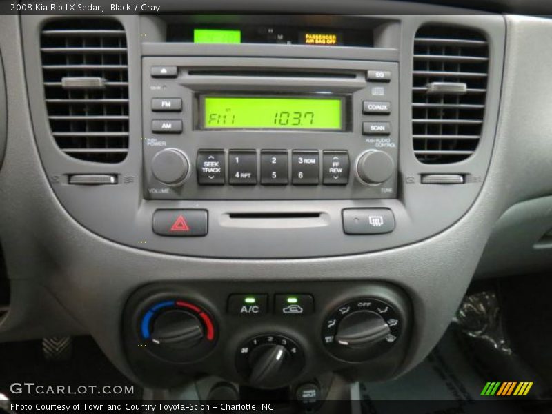 Black / Gray 2008 Kia Rio LX Sedan