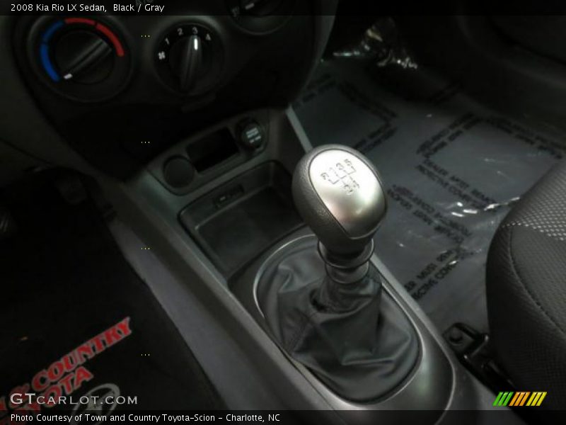 Black / Gray 2008 Kia Rio LX Sedan