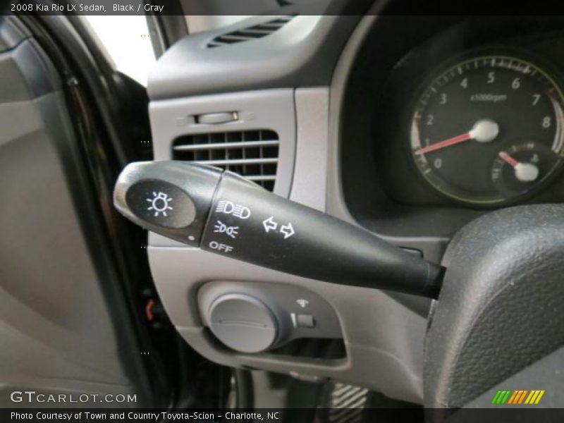 Black / Gray 2008 Kia Rio LX Sedan