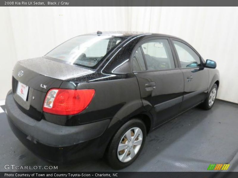 Black / Gray 2008 Kia Rio LX Sedan