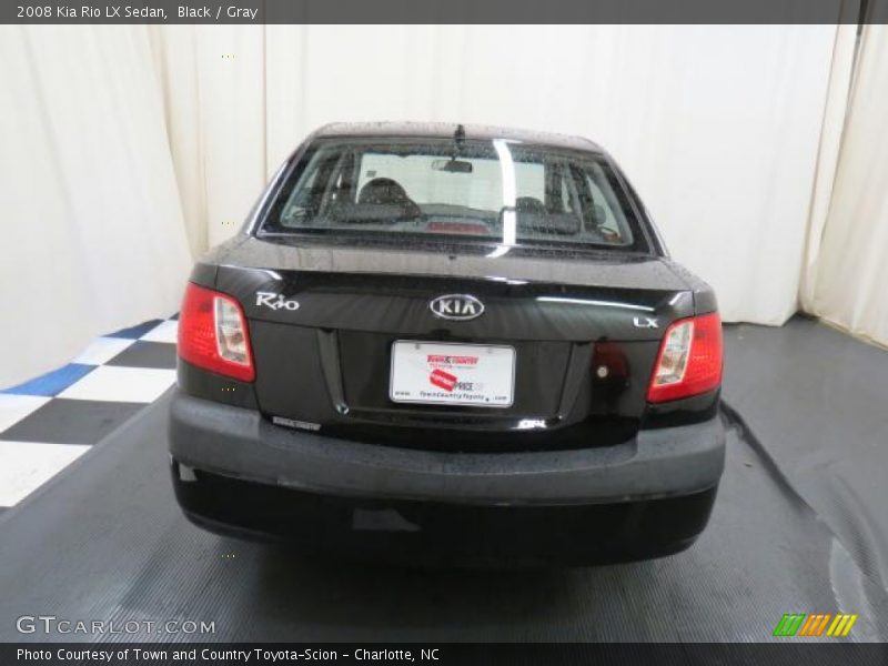 Black / Gray 2008 Kia Rio LX Sedan