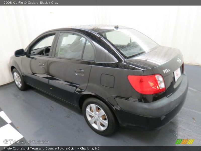 Black / Gray 2008 Kia Rio LX Sedan