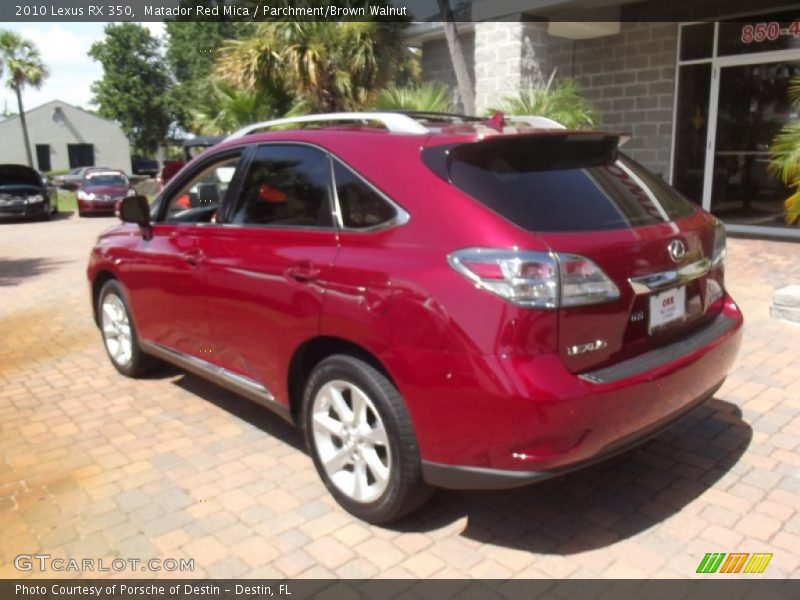 Matador Red Mica / Parchment/Brown Walnut 2010 Lexus RX 350