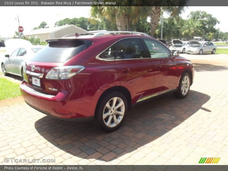 Matador Red Mica / Parchment/Brown Walnut 2010 Lexus RX 350