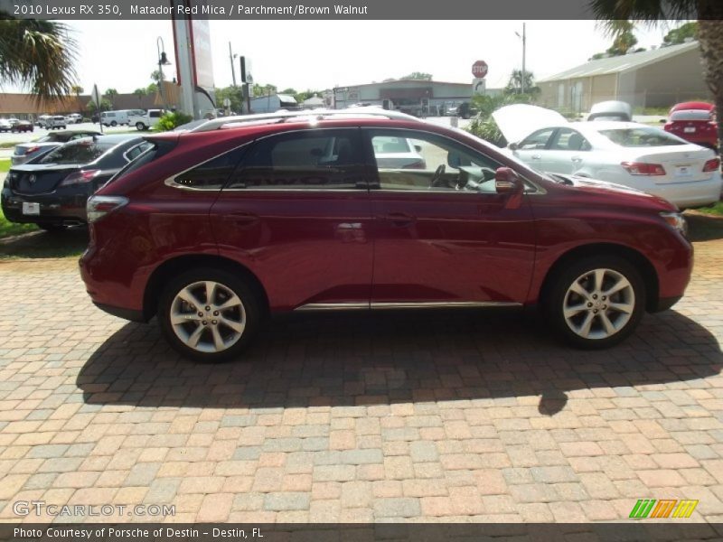 Matador Red Mica / Parchment/Brown Walnut 2010 Lexus RX 350