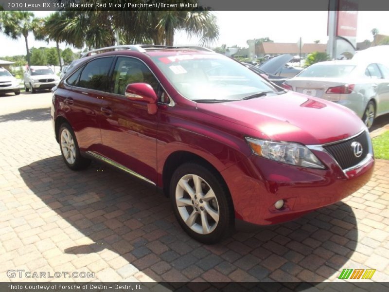 Matador Red Mica / Parchment/Brown Walnut 2010 Lexus RX 350