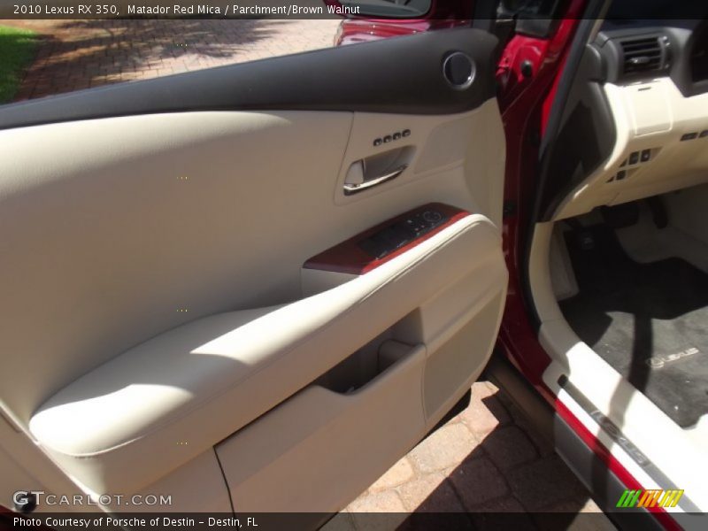 Matador Red Mica / Parchment/Brown Walnut 2010 Lexus RX 350