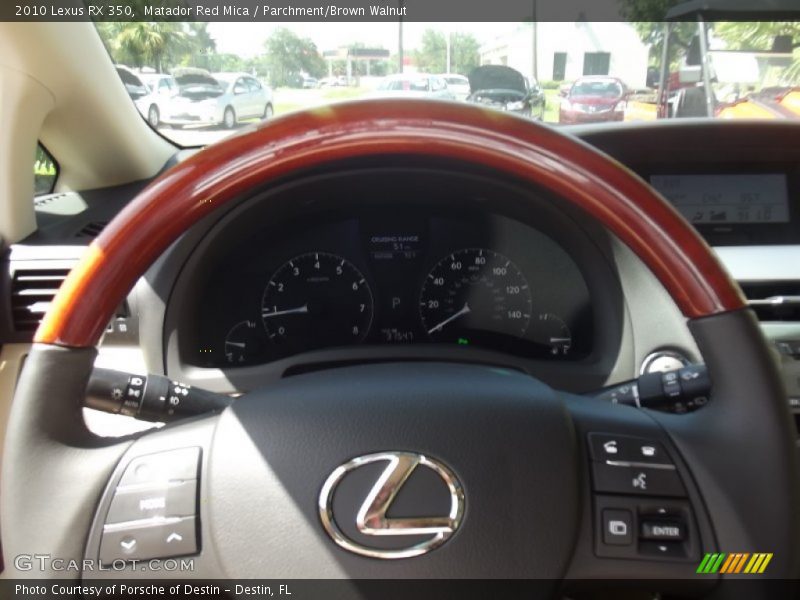Matador Red Mica / Parchment/Brown Walnut 2010 Lexus RX 350