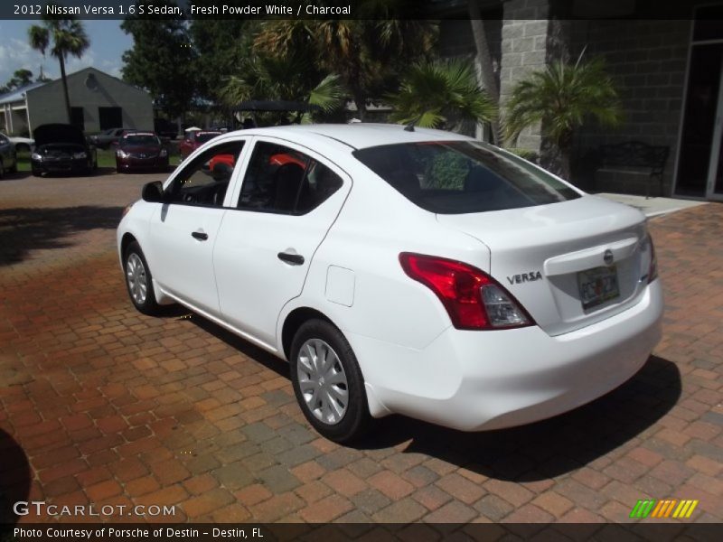 Fresh Powder White / Charcoal 2012 Nissan Versa 1.6 S Sedan